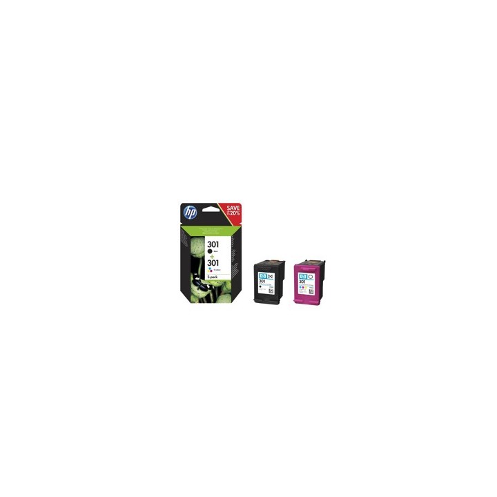 Multipack hp n9j72ae nº301 negro y