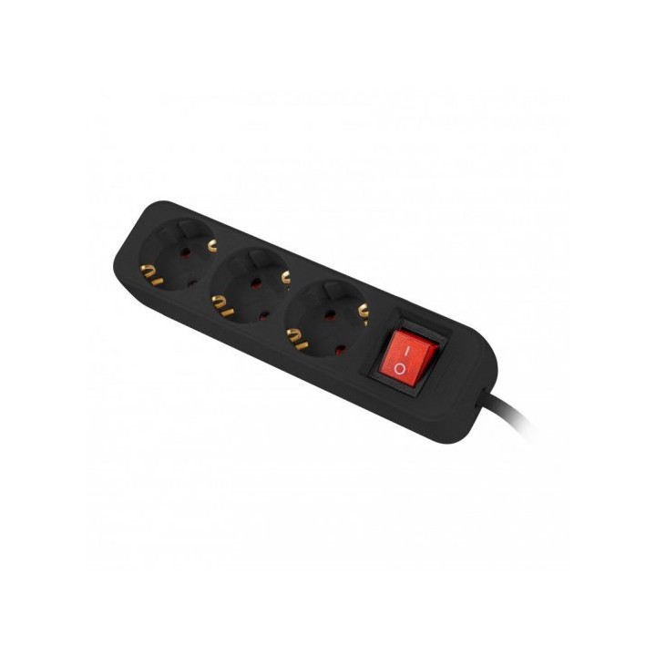 Regleta lanberg 3 tomas schuko con