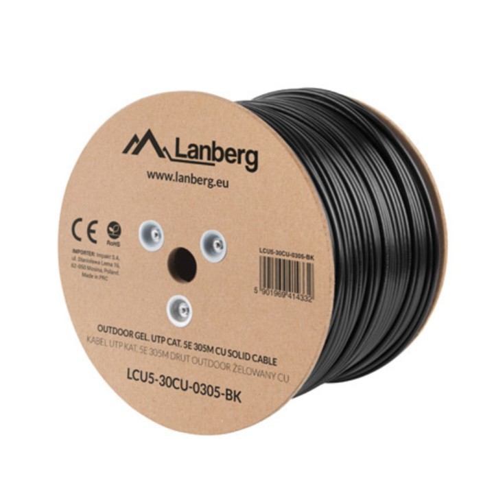 Bobina cat.5e lanberg utp rj45 solido