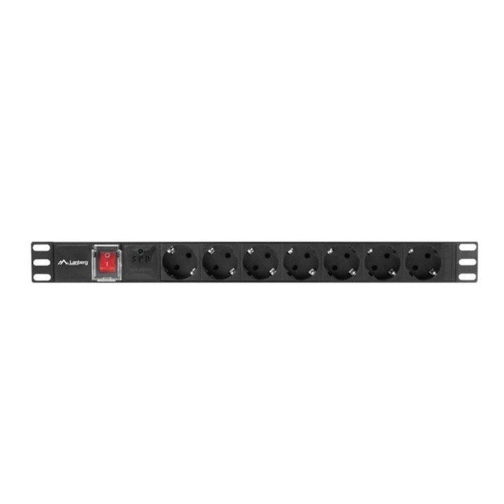 Regleta lanberg 1u 10a 7x schuko