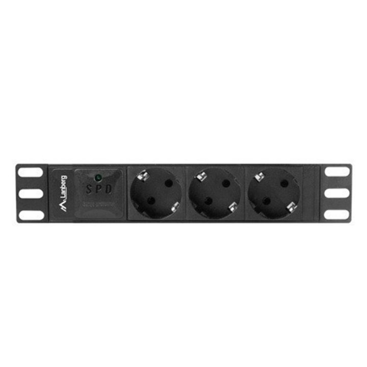 Regleta lanberg 1u 16a 3x schuko
