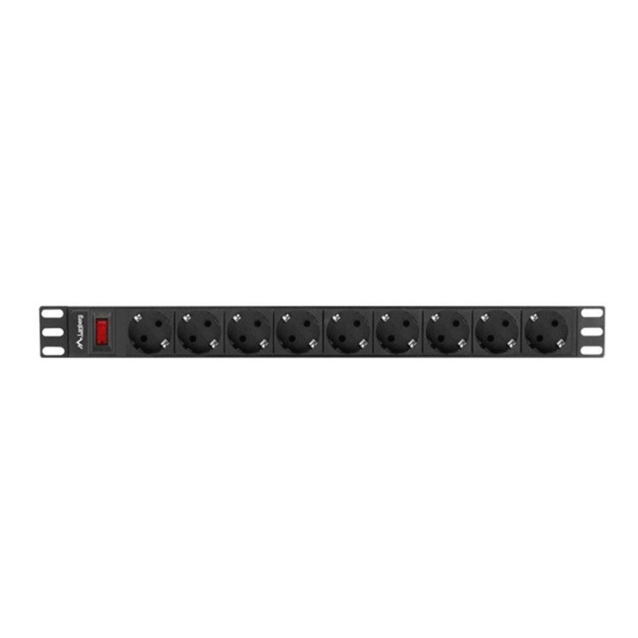 Regleta lanberg 1u 16a 9x schuko