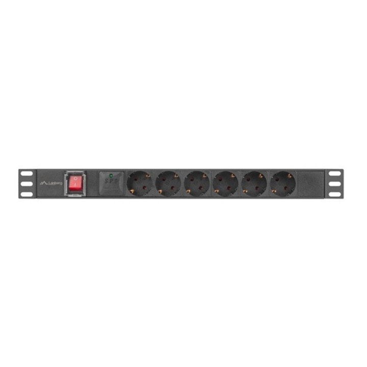 Regleta lanberg 1u 16a rack 19 pulgadas