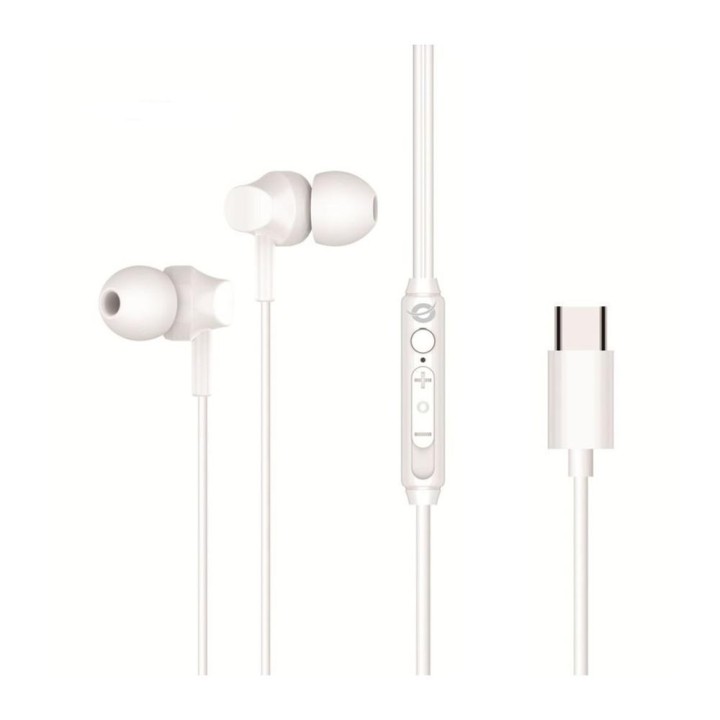 Auricular intrauditivo usb - c conceptronic brendan03w 1.2m