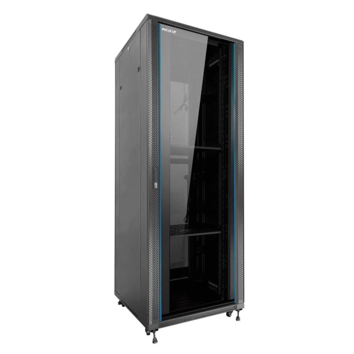 Armario rack de suelo 19 pulgadas phasak pro 37u negro 800x1000 montado pho 8142