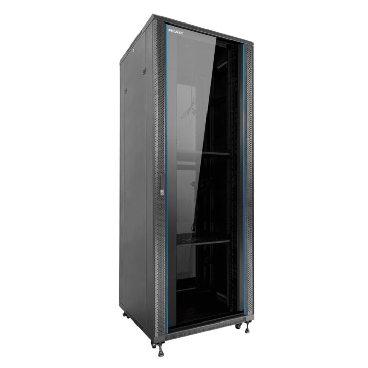 Armario rack de suelo 19 pulgadas phasak pro 42u negro 800x800 montado pho 8842