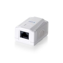 Roseta de superficie equip cat 6 utp 1 puerto hembra rj45
