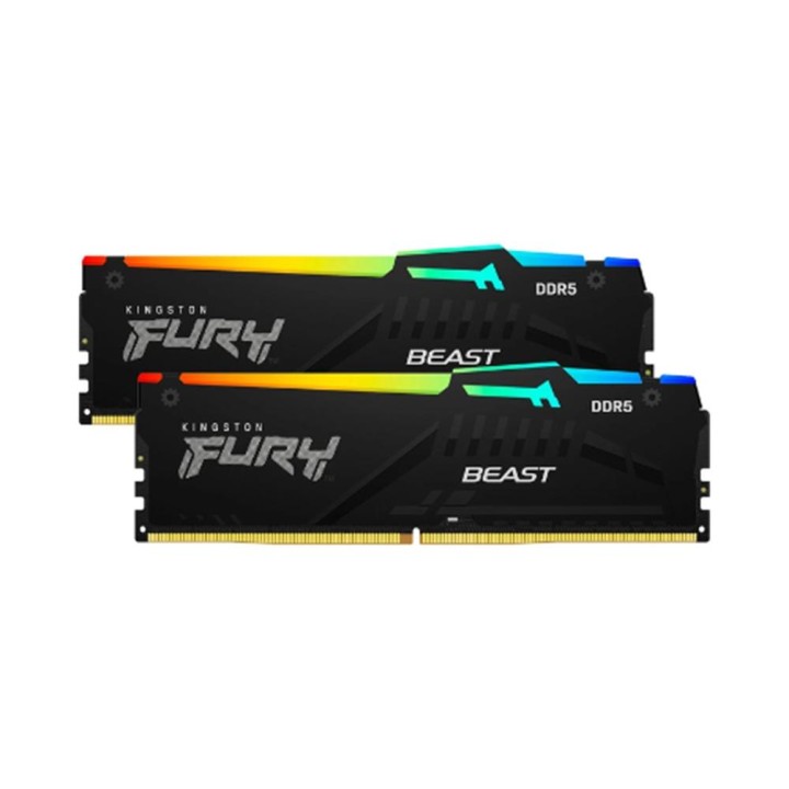 Memoria ram ddr5 32gb 2x16gb kingston - 6000mhz - pc5 48000 - fury beast rgb - cl36