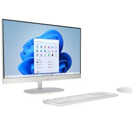 Ordenador all in one hp 24 - cr0014ns cel n100 - 8gb - ssd 512gb - 23.8 pulgadas - freedos - blanco