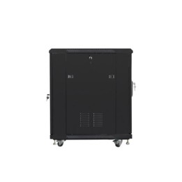 Armario rack lanberg 19 pulgadas 15u - 600x800 flat pack negro puerta malla