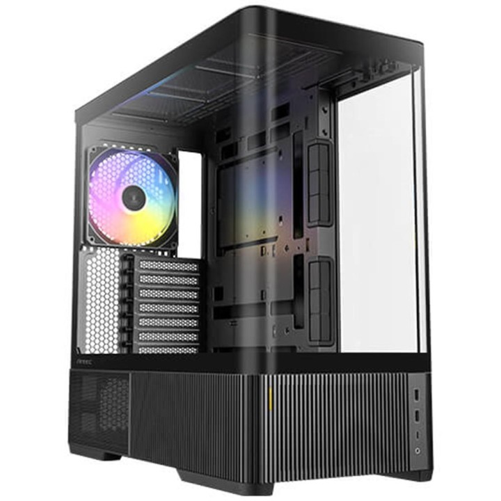 Caja ordenador gaming antec c6 curve atx argb cristal templado negra