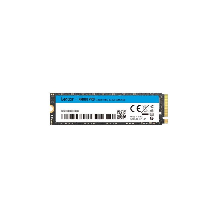 Disco duro interno solido ssd lexar nm610pro 500gb nvme gen3