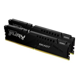 Memoria ram ddr5 32gb 2x16gb kingston - 6400mt - s - fury beast - cl32 - negro