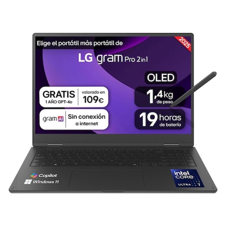 Portatil lg 16t90tp k u7 258v 32gb ssd