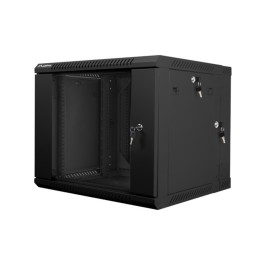 Armario lanberg mural doble seccion rack 19 pulgadas 9u - 600x600 negro