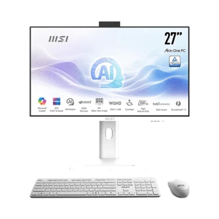 Ordenador all in one msi modern am273qp ai 1um - 406eu u5 - 125h - 16gb - ssd 512gb - 27 pulgadas - w11p
