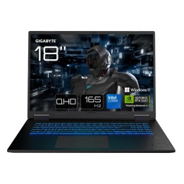 Portatil gigabyte gaming a18 pro dxjg3esbc4sh core 7 - 240h - 32gb - ssd 1tb - rtx5070ti 12gb - 18 pulgadas qhd+ - w11h